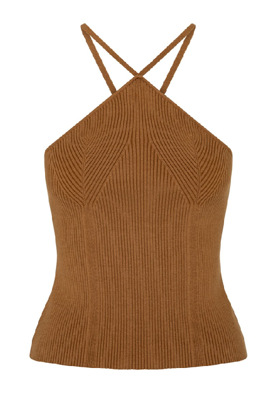 Knit halter top